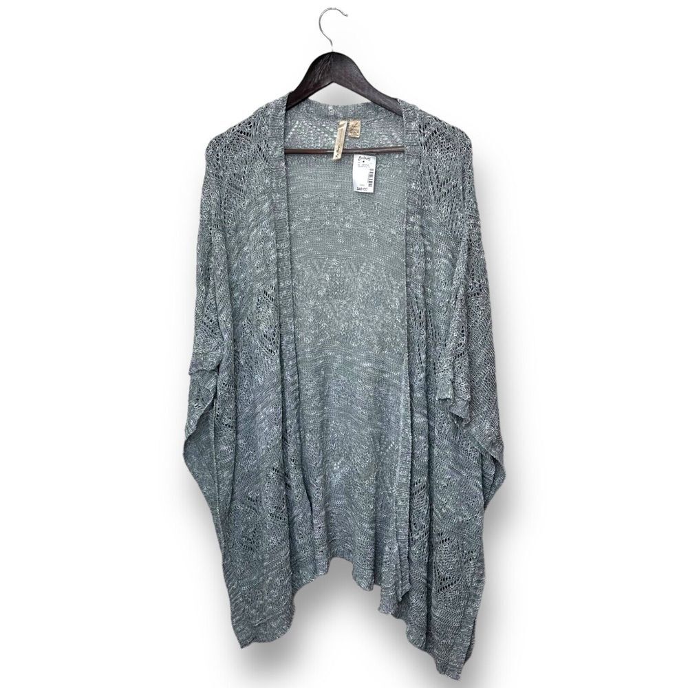 NWT Gordmans Women's Large Open Front Knit Cardigan Sweater‎ Light Gray